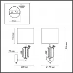 Настенный светильник Odeon Light MODERN ODL_EX24 41 5425/1W E14 1*40W CACTUS Белый