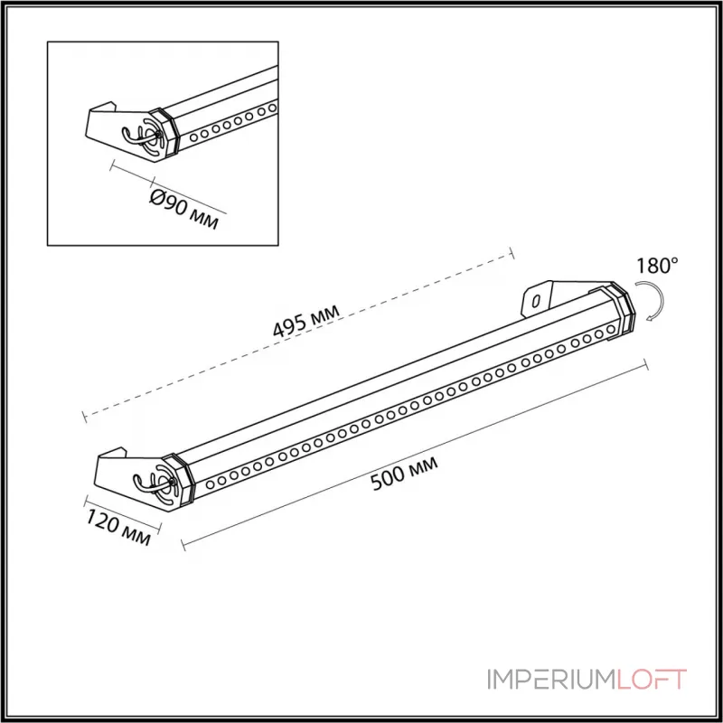 Фасадный светильник Odeon Light Nature 8027/55CL