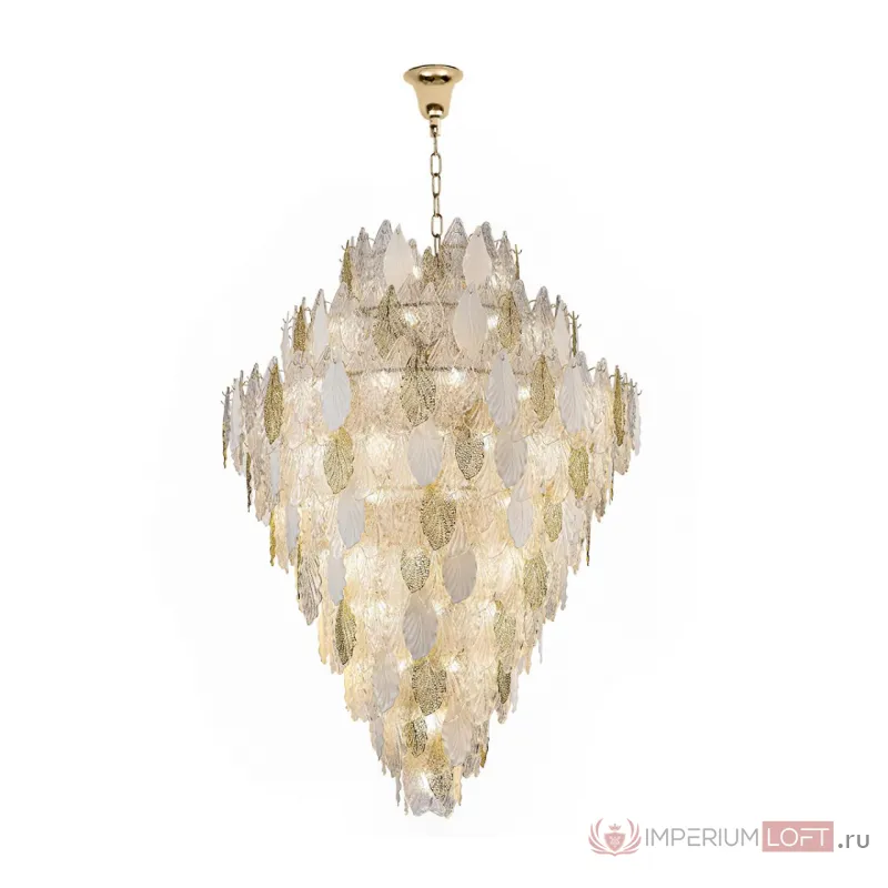 Люстра Odeon Light HALL ODL24 509 5052/86 E14 86*25W LACE Белый, Прозрачный, Золотой от ImperiumLoft