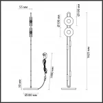 Напольный светильник Odeon Light MODERN ODL_EX24 27 5407/23FL LED 23W 3000K 1940Лм MAGNET Прозрачный от ImperiumLoft