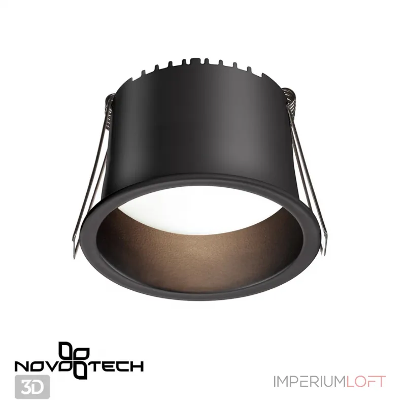 Светильник встраиваемый светодиодный IP20 LED 4000К 9W 220V TRAN 358900 SPOT NT22 283 Черный