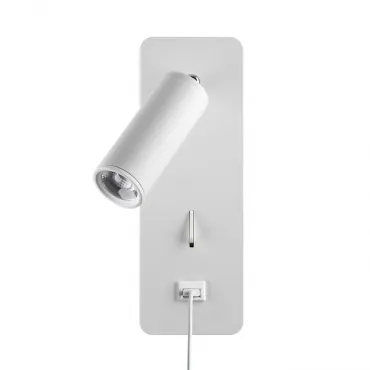 Настенный светильник IP20 c USB зарядкой c выкл. LED 3W 265Лм 3000K BILL 4300/3WL HIGHTECH ODL22 275 Белый