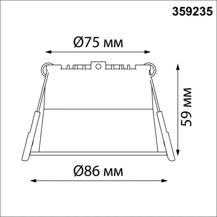 Светильник встраиваемый светодиодный Novotech SPOT NT23 282 359235 IP20 LED 9W 220V 540Лм 3000К TRAN Чёрный от ImperiumLoft