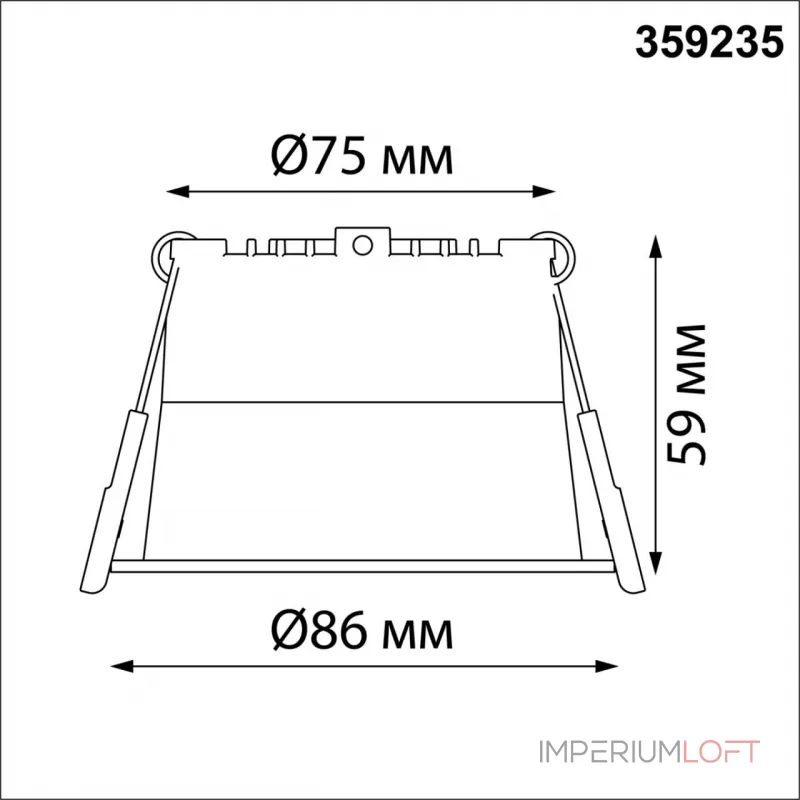 Светильник встраиваемый светодиодный Novotech SPOT NT23 282 359235 IP20 LED 9W 220V 540Лм 3000К TRAN Чёрный
