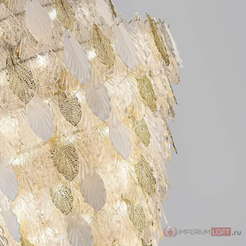 Люстра Odeon Light HALL ODL24 509 5052/86 E14 86*25W LACE Белый, Прозрачный, Золотой от ImperiumLoft