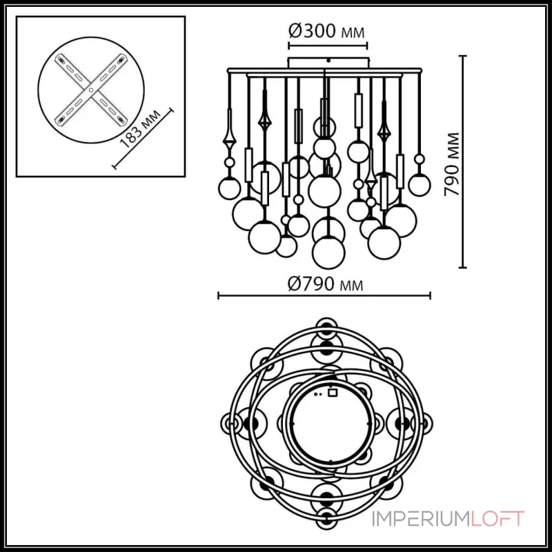 Люстра потолочная Odeon Light Callisto 5457/21C