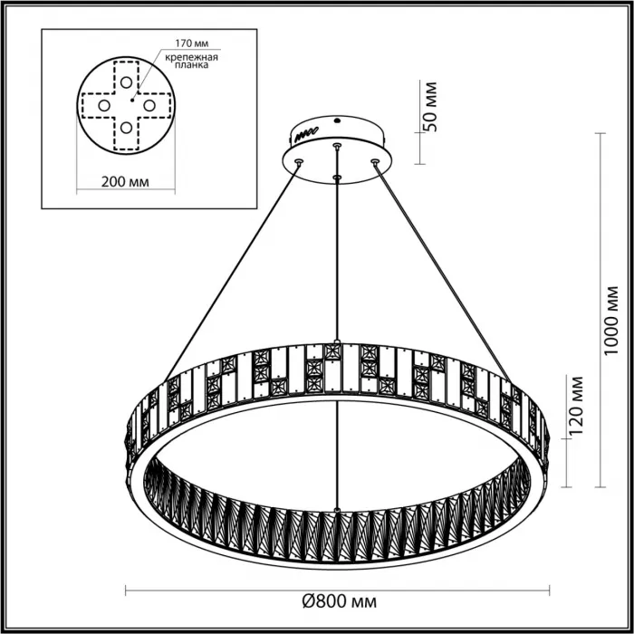 Люстра Odeon LightHALL ODL24 495 5072/100L LED 100W 3700K CROSSA Белый от ImperiumLoft