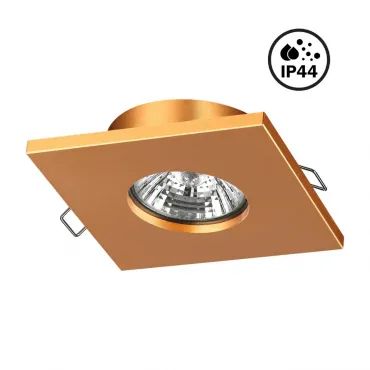 Светильник встраиваемый влагозащищенный IP44 GU10 50W 220V AQUA 370807 SPOT NT22 287 Золотой