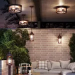 Ландшафтный настенный светильник E27 1*60W IP44 MAVRET 4961/1W NATURE ODL22 637 Коричневый от ImperiumLoft