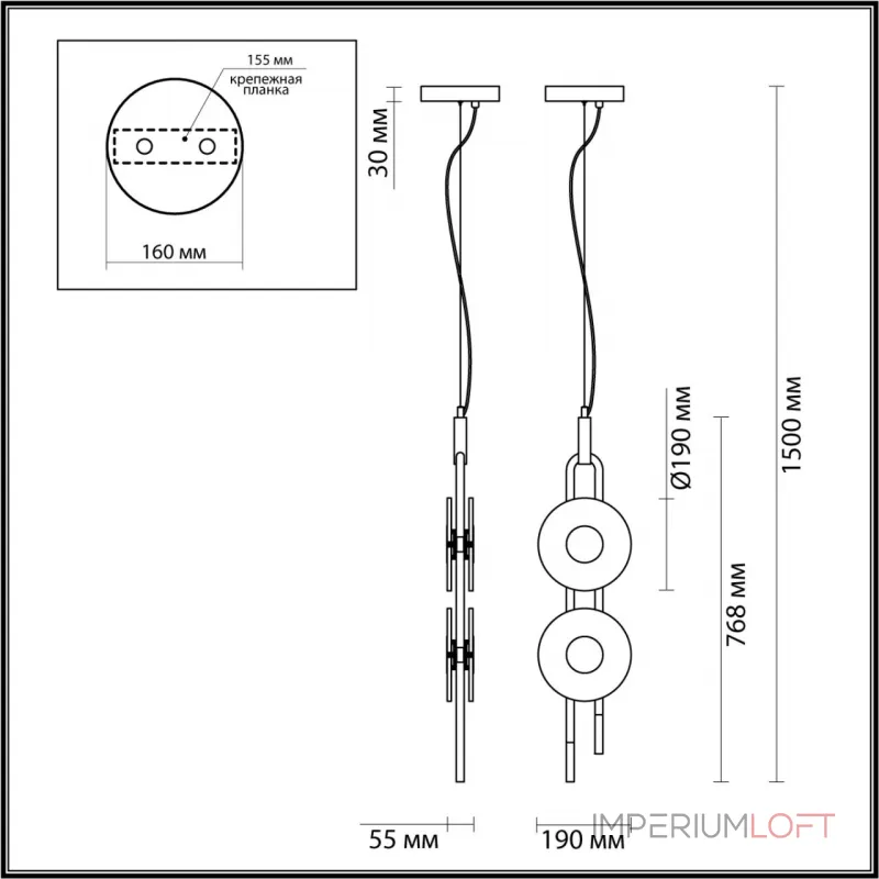 Подвесной светильник Odeon Light MODERN ODL_EX24 27 5407/23L LED 23W 3000K 1940Лм MAGNET Прозрачный