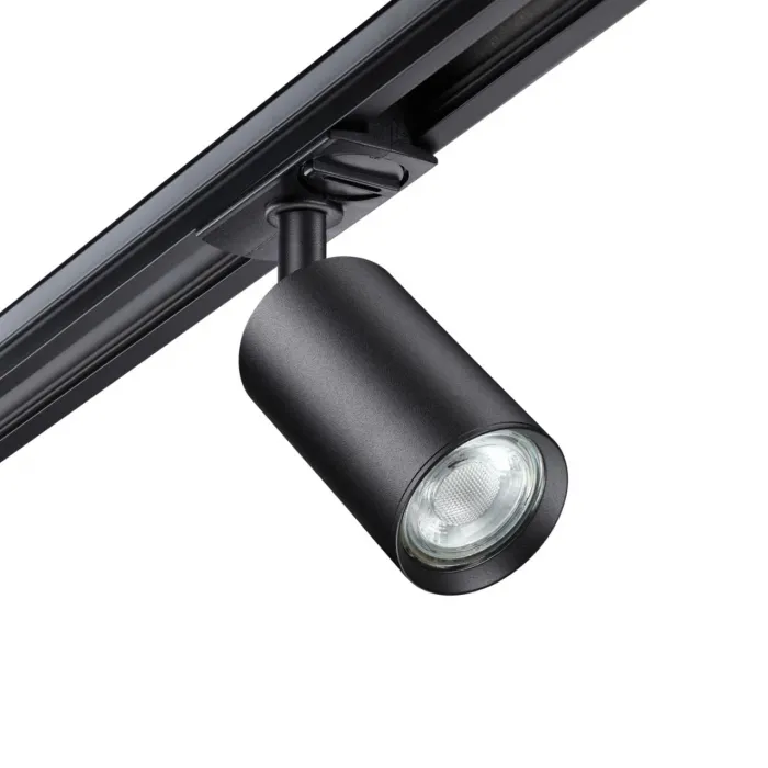 Светильник однофазный трехжильный трековый Novotech PORT NT23 124 370965 GU10 50W 220V PIPE Чёрный от ImperiumLoft