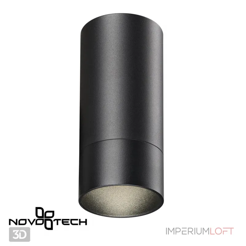 Светильник накладной IP20 GU10 9W 220V SLIM 370865 OVER NT22 252 Черный