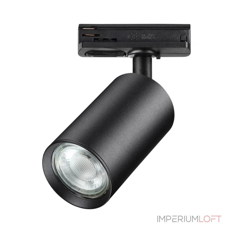 Светильник однофазный трехжильный трековый Novotech PORT NT23 124 370965 GU10 50W 220V PIPE Чёрный