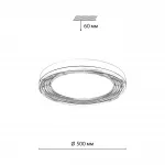 Настенно-потолочный светильник Сонекс Mitra led 112вт ø500 8187/8C от ImperiumLoft