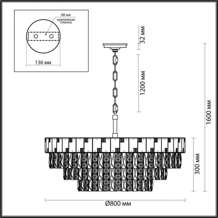 Люстра Odeon Light HALL ODL24 49 5076/21 E14 21*40W CHESSI Белый от ImperiumLoft