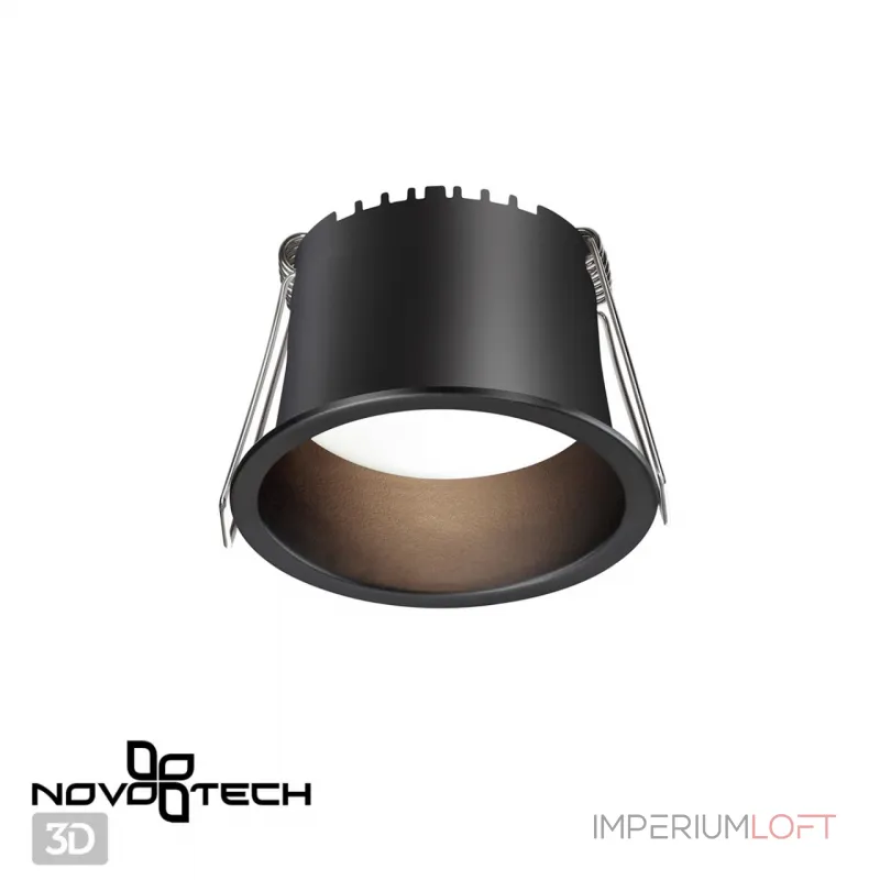 Светильник встраиваемый светодиодный IP20 LED 4000К 6W 220V TRAN 358898 SPOT NT22 283 Черный