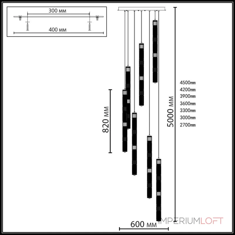 Потолочная люстра Odeon light L-vision 5456/210L Потолочная люстра Odeon light L-vision 5456/210L