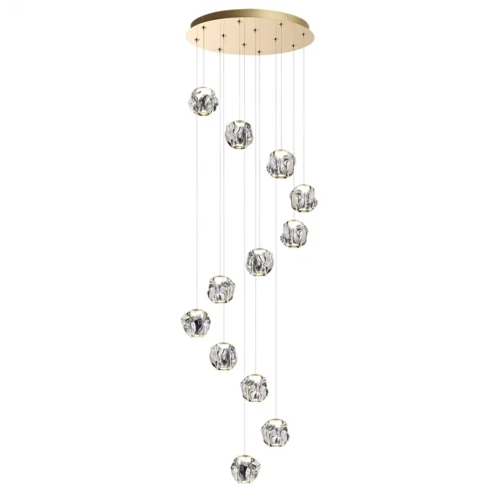 Люстра каскадная LED 60W 4000K 2800Лм JEMSTONE 5085/60L L-VISION ODL25 Золотой от ImperiumLoft