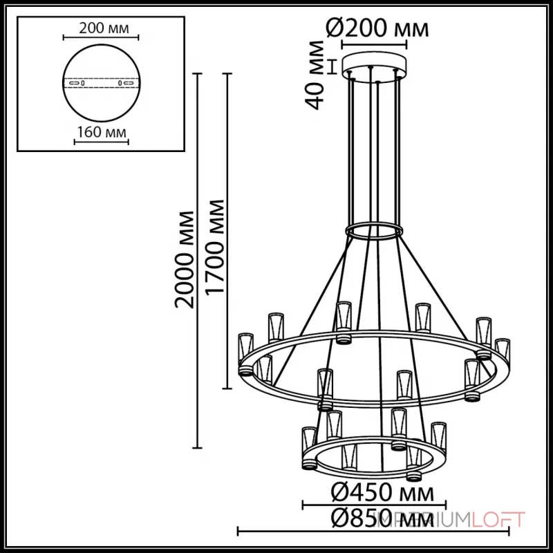 Подвесная люстра Odeon light Hightech 7144/110L