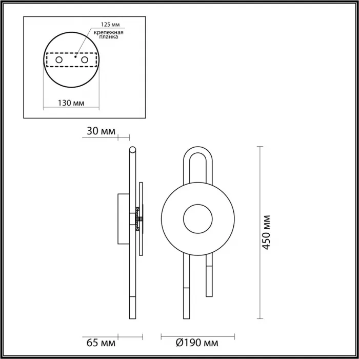 Настенные Odeon Light MODERN ODL_EX24 27 5407/6WL LED 6W 3000K 688Лм MAGNET Прозрачный от ImperiumLoft