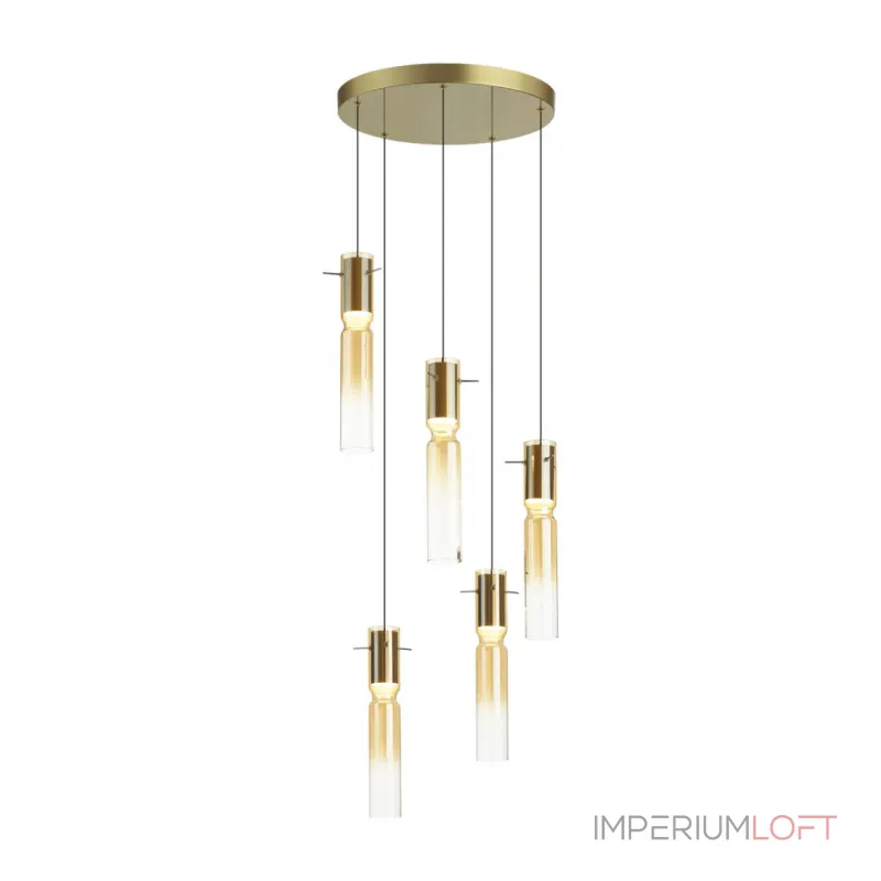 Подвесная люстра Odeon Light PENDANT ODL24 325 5058/25LA LED 5*5W 3000K SCROW Жёлтый