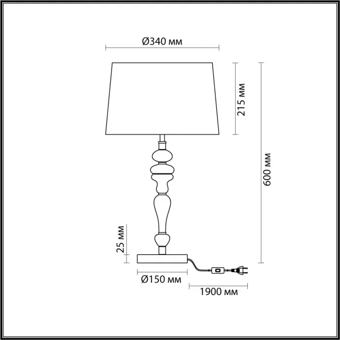 Настольная лампа Odeon Light CLASSIC ODL24 305 5040/1T E27 1*60W HOMI Бежевый от ImperiumLoft