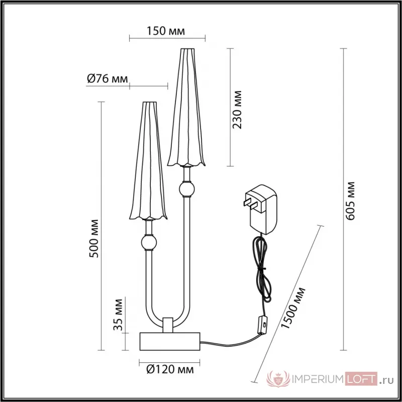 Настольная лампа Odeon Light MODERN ODL_EX24 31 5429/10TL LED 10W 3000K 740Лм FUNGO Прозрачный от ImperiumLoft