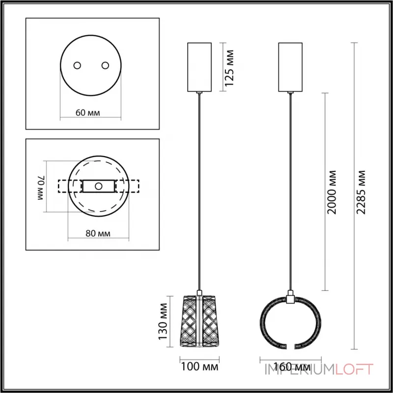 Подвесной светильник Odeon Light L-VISION ODL24 451 5029/8L LED 8W 4000K 448лм MIRAGE Хром