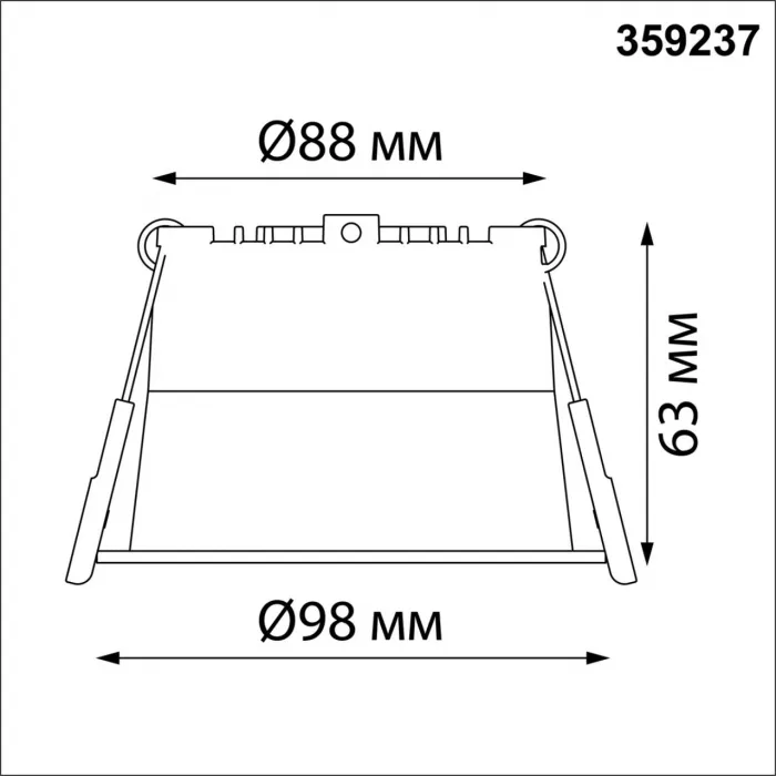 Светильник встраиваемый светодиодный Novotech SPOT NT23 282 359237 IP20 LED 12W 220V 840Лм 3000К TRAN Чёрный от ImperiumLoft