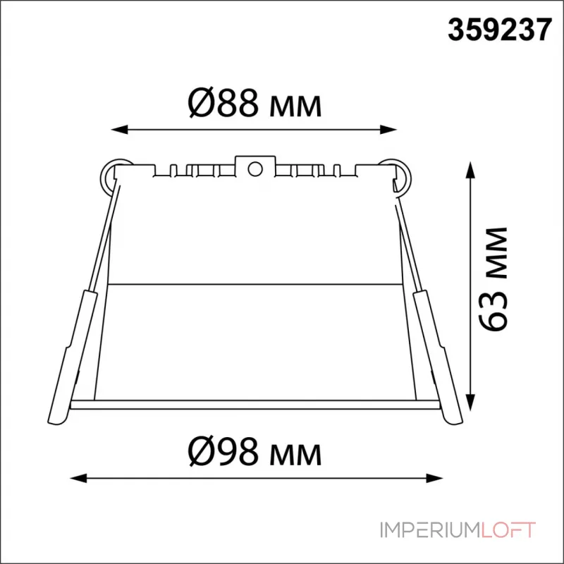 Светильник встраиваемый светодиодный Novotech SPOT NT23 282 359237 IP20 LED 12W 220V 840Лм 3000К TRAN Чёрный