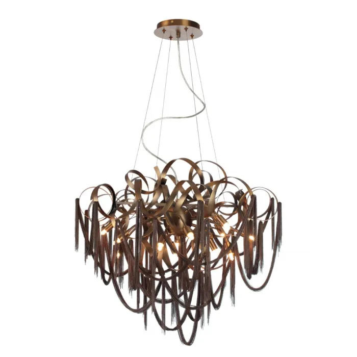 Люстра Odeon Light HALL ODL24 397 5066/12 G9 12*40W CHAINY Коричневый от ImperiumLoft