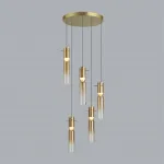 Подвесная люстра Odeon Light PENDANT ODL24 325 5058/25LA LED 5*5W 3000K SCROW Жёлтый
