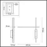 Настенный светильник Odeon Light L-VISION ODL20 196 3890/20WLP LED 3000K/4000K (перекл. ч/з тумблер) 20W 220V RUDY Чёрный от ImperiumLoft