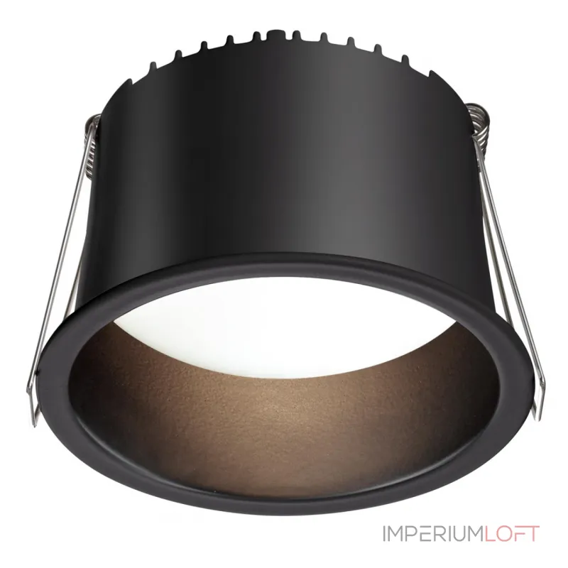 Светильник встраиваемый светодиодный Novotech SPOT NT23 282 359237 IP20 LED 12W 220V 840Лм 3000К TRAN Чёрный