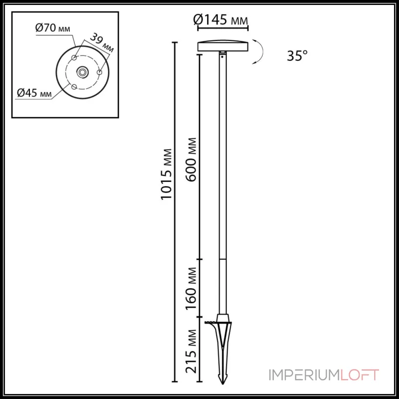 Ландшафтный светильник Odeon light Nature 7189/6GLA Ландшафтный светильник Odeon light Nature 7189/6GLA