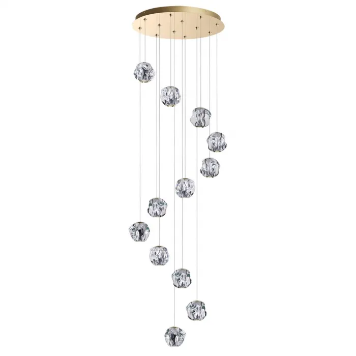 Люстра каскадная LED 60W 4000K 2800Лм JEMSTONE 5085/60L L-VISION ODL25 Золотой от ImperiumLoft