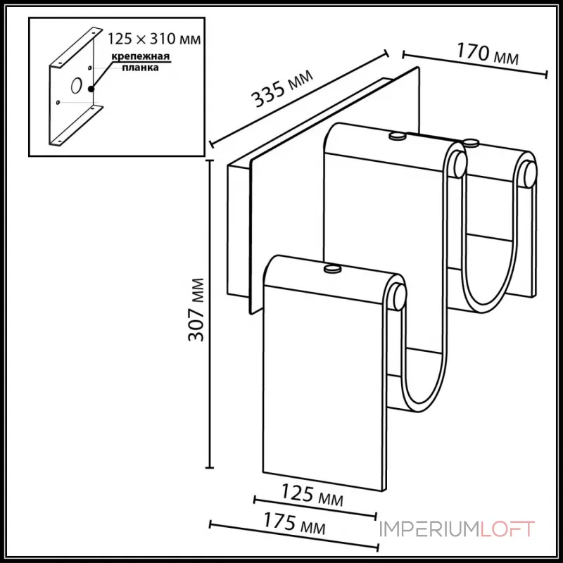 Настенный светильник Odeon light L-vision 5105/16WL