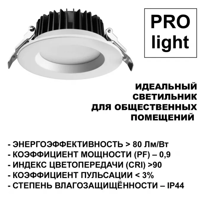 Встраиваемый светодиодный светильник Novotech Spot 6651/1WL от ImperiumLoft