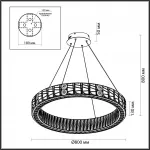 Люстра Odeon Light HALL ODL24 493 5071/100L LED 100W 3700K VERSION Прозрачный от ImperiumLoft