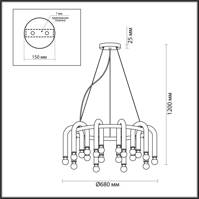Люстры Lumion MODERNI LN23 119 5699/20 E14 20*60W 220V CASPIAN Белый от ImperiumLoft