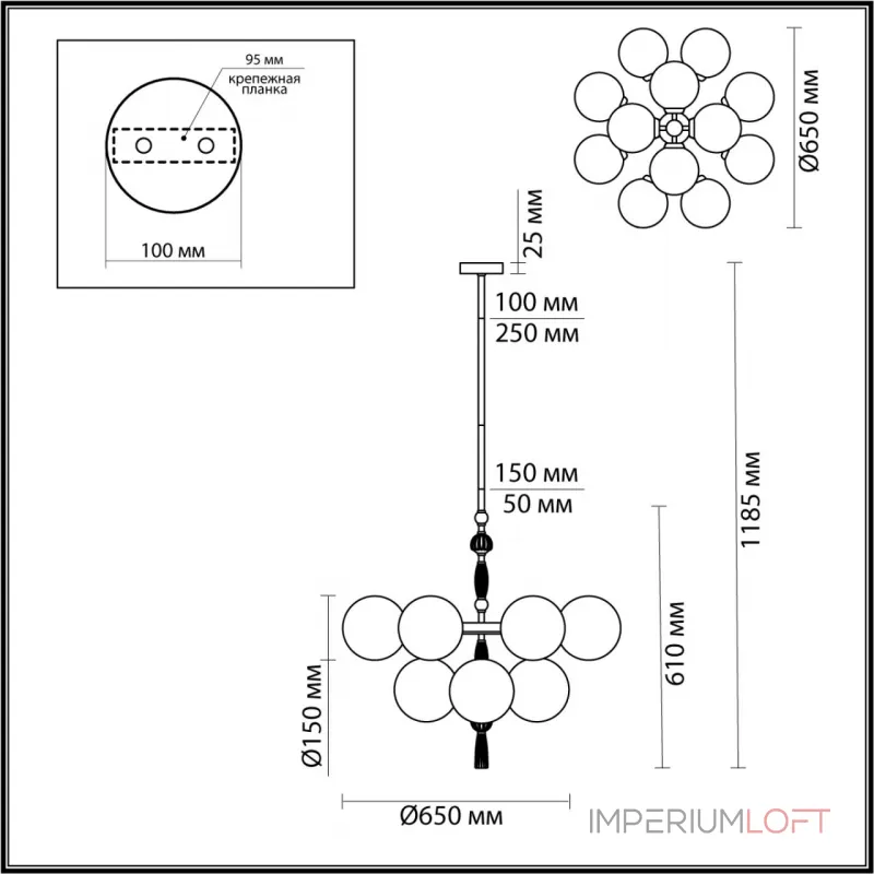Люстра на штанге Odeon Light MODERN ODL_EX24 83 5405/12 E14 12*40W PALLE 