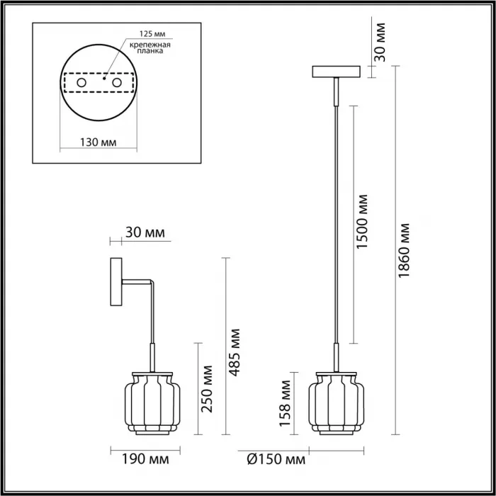 Светильник подвесной Odeon Light Hightech 7042/4L от ImperiumLoft