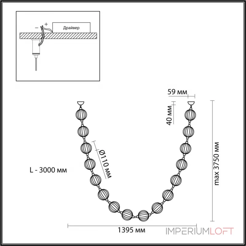 Подвесной светильник Odeon Light L-VISION ODL23 469 5008/64L LED 64W 4000K 3520лм CRYSTAL Прозрачный