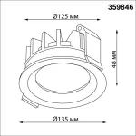 Светильник встраиваемый светодиодный Novotech Wir 359846