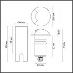 Встраиваемый грунтовый светильник Odeon Light Nature 7722/100L от ImperiumLoft