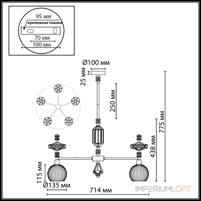 Люстра Odeon Light Terra 5414/5 от ImperiumLoft Люстра Odeon Light Terra 5414/5 от ImperiumLoft