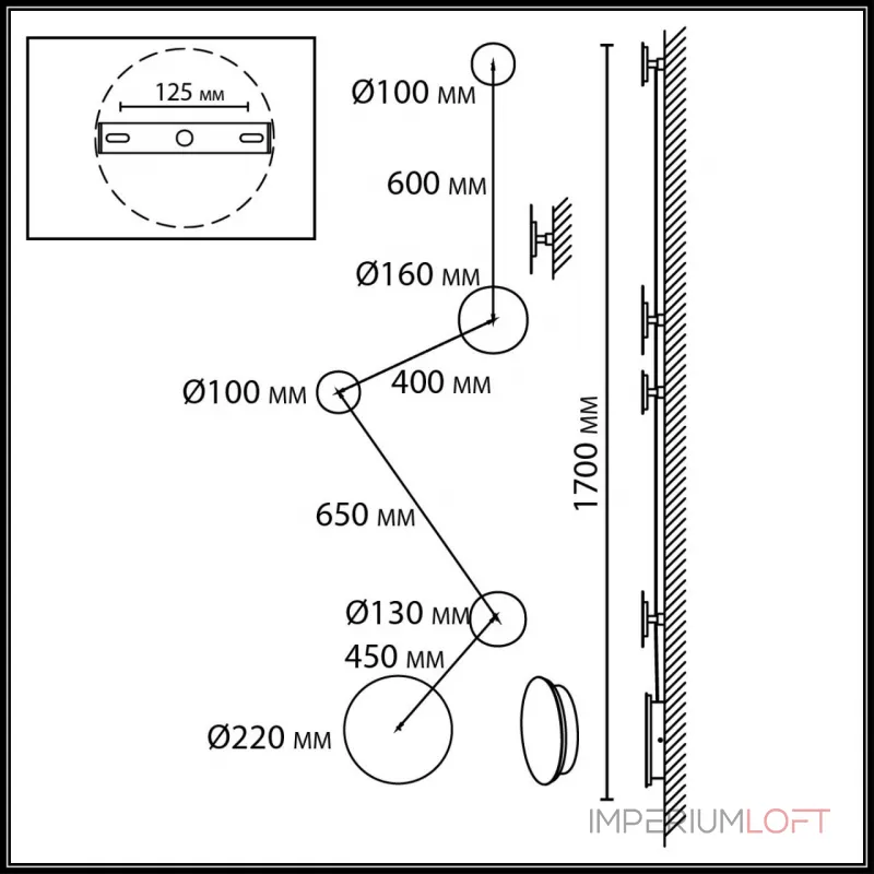 Настенный светильник Odeon light Hightech 7115/30WL Настенный светильник Odeon light Hightech 7115/30WL