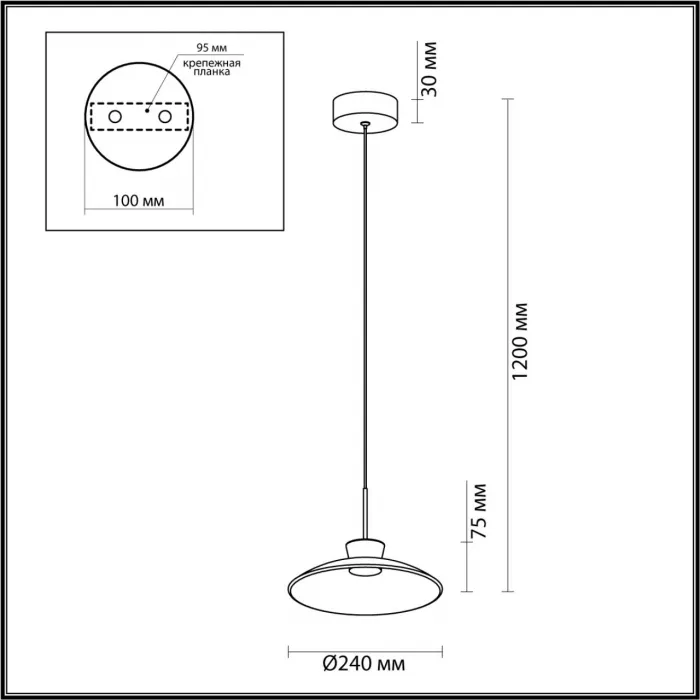 Подвесной светильник Odeon Light L-VISION ODL24 321 5055/9L LED 9W 3000К SAUCER Чёрный от ImperiumLoft