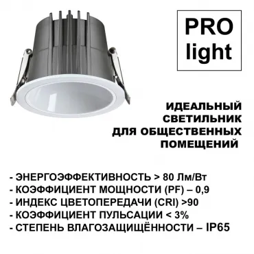 Встраиваемый светодиодный светильник Novotech Spot 6655/12GA3 от ImperiumLoft