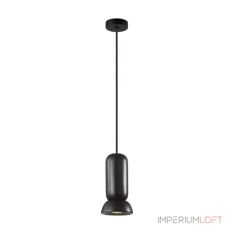 Подвесной светильник Odeon Light PENDANT ODL24 315 5054/1D GU10 LED 4W KERAMA Чёрный Подвесной светильник Odeon Light PENDANT ODL24 315 5054/1D GU10 LED 4W KERAMA Чёрный
